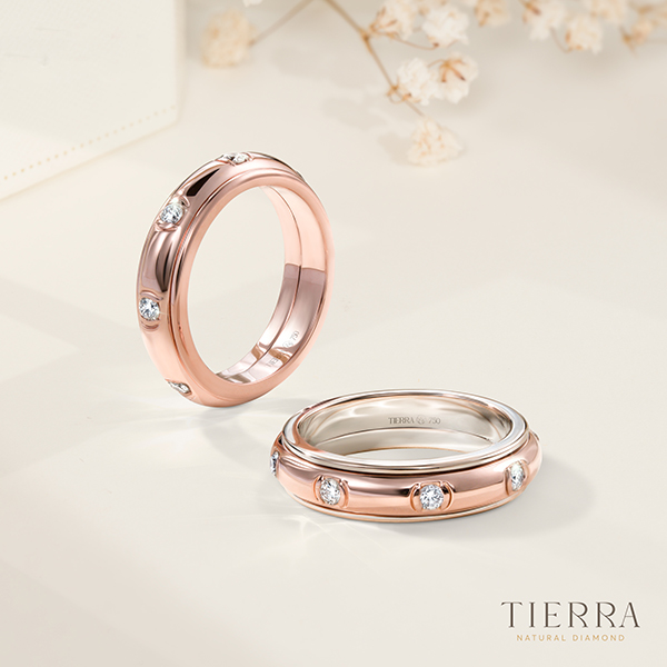 Nhẫn cưới nam vàng hồng trẻ trung và cá tính